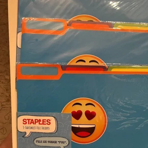 File Folders - Emoji -‎ LOT of THREE packages (9 folders total t/o)